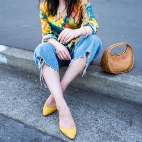 Rothy's women's Marigold "The Point" Retired knit point toe flats size 8 - Picture 12 of 13